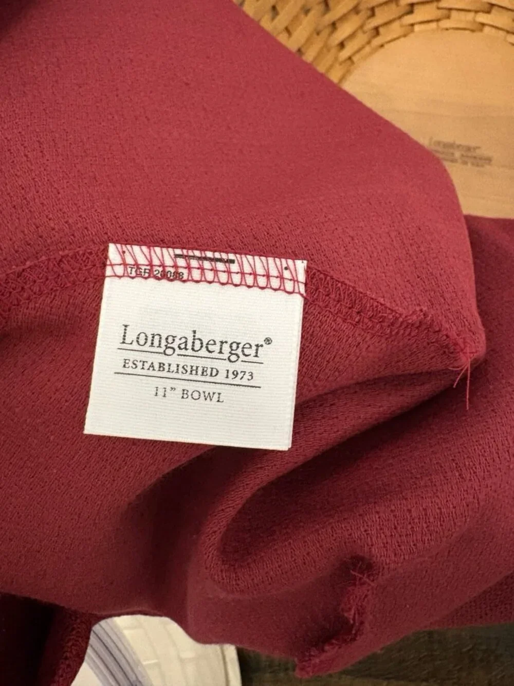 Longaberger 11” Basket Proudly American Spring Basket 10057 Red Liner